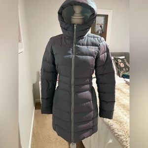 The North Face hooded coat 3/4 length